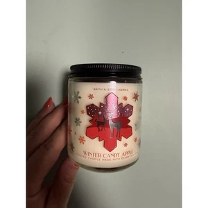 Bath & Body Works Winter Candy Apple 7 Oz. Eindochtkerze Neu - Bild 1 von 3