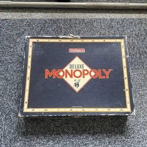 Waddingtons Deluxe Monopoly 1980er-90er Ära Vintage Brettspiel ungeprüft #44026 - Bild 1 von 16