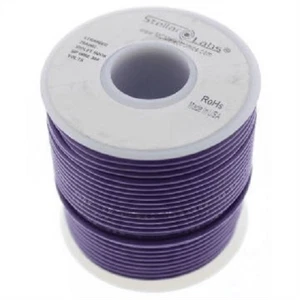 Stellar Labs 22 AWG tinned copper stranded wire, 25 foot spool. violet 24-15107 - Picture 1 of 1
