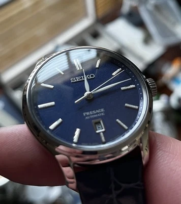 Reloj automático para hombre Seiko Presage SARY141 4R35-02S0 azul Foto 1 de 4