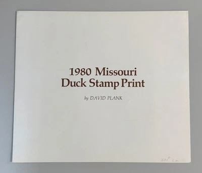 1980 Missouri State Duck Stamp & Print by David Plank - Image 1 of 4