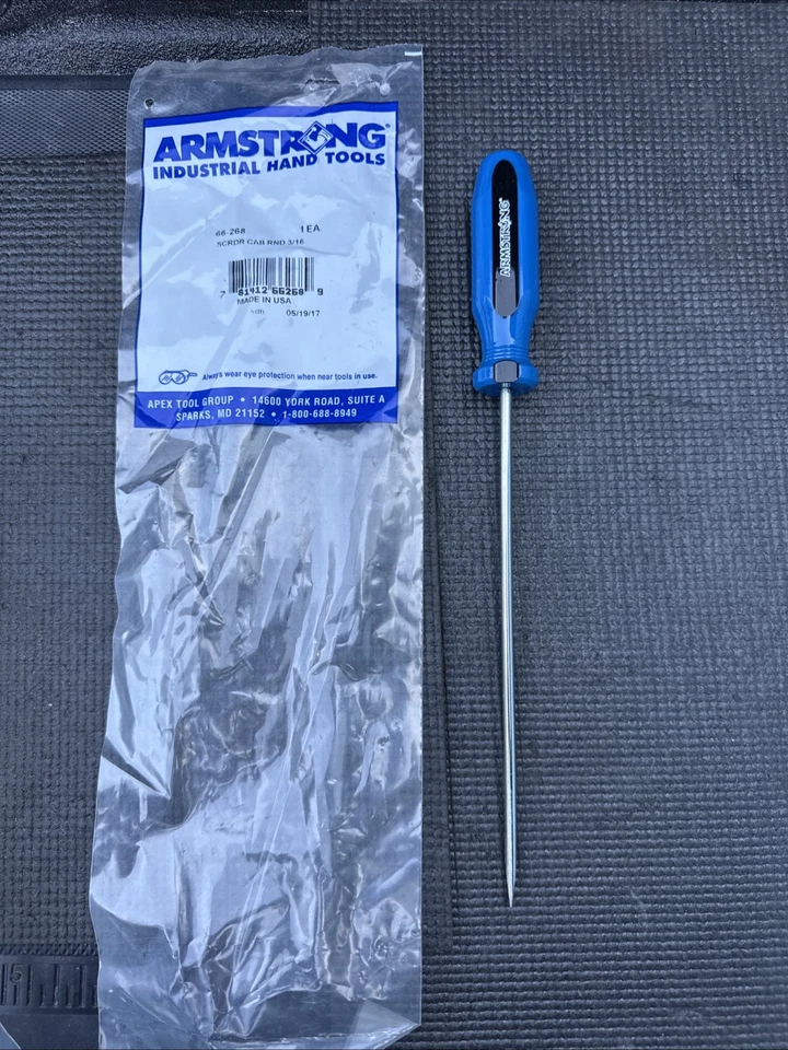 Armstrong Industrial Tools USA Nos 3/16” Cabinet Screwdriver 66-268 11” Long  - Image 1 of 4