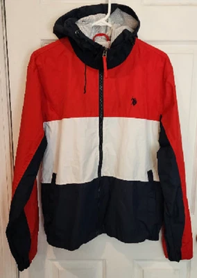 Chaqueta cortavientos ligera para lluvia XL de la Asociación Polo de Estados Unidos para hombre Foto 1 de 4