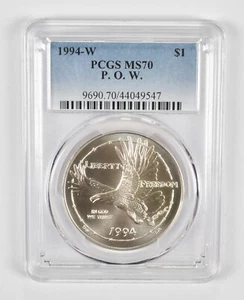 MS70 1994-W POW Commemorative Silver Dollar PCGS Blue Label - Picture 1 of 5