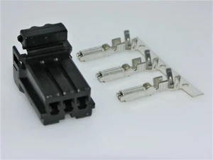 Harley Davidson 73153-96BK OEM 3 Wire Multi-lock Male Connector and Terminals - Picture 1 of 5