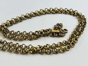 COLLANA vintage MONET TONO ORO Rolo catena rotonda doppia maglia CLASSY! Singolo raro - Foto 1 di 11