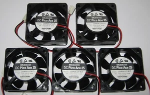 5 X Sanyo Denki Pico Ace 25 - 12 V DC - 60mm Cooling Fan - 3100 RPM - Japan Made - Afbeelding 1 van 5