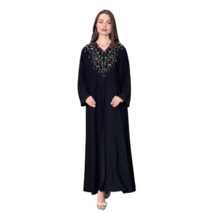 2-teiliges Abaya Kleid Damen muslimischer Abend Kaftan marokkanische Partykleider Ballkleid - Bild 1 von 23