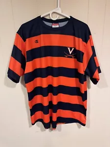 Men’s Champion University Of Virginia Striped Soccer Style Jersey/TShirt Size XL - Picture 1 of 3