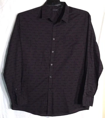 A[X]ist мужской на пуговицах длинным рукавом платье рубашка размер XLarge цвет черный ~ серый  - Изображение 1 из 4
