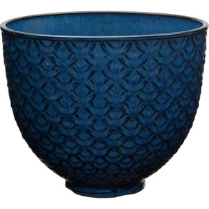KitchenAid 5-Quart Blue Mermaid Textured Lace Ceramic Bowl | Fits 4.5-Quart & 5 - Picture 1 of 5
