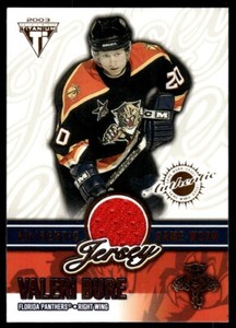 2002-03 Pacific Private Stock Titanium Jerseys VALERIE BURE /1352