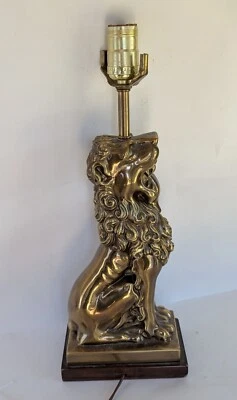 Vintage Robert Abbey Brass Lion Lamp Grand Old Regent Style 17" Tall MCM - Image 1 of 4