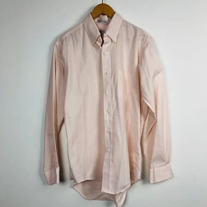 VTG Oakton Ltd Men's Long Sleeve Button Down Dress Shirt Pink Size 16.5 34/35 - Picture 1 of 4