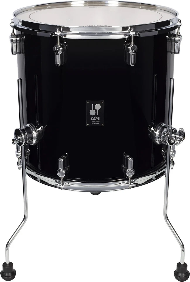 Sonor AQ1 Series 14x13" Piano Black Floor Tom Drum w/Legs WorldShip NEW | Dealer - Image 1 of 1
