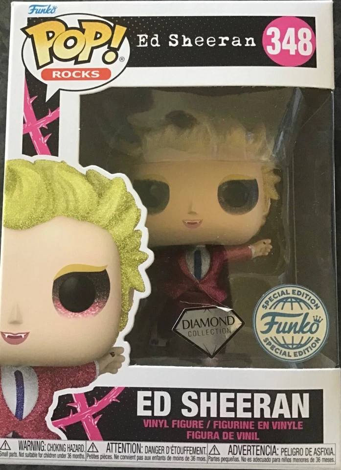 New Ed Sheeran Diamond Glitter Funko Pop Vinyl #348 - image 1 of 2