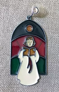 Marco de peltre de vitral de iglesia cantante de coro de colección atrapasol vacaciones Navidad - Imagen 1 de 2
