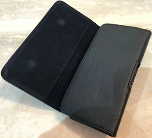 For iPhone Se 2022 Se 2020 8 7 6 6S Black Leather Belt Clip Pouch Case Holster - Picture 1 of 4