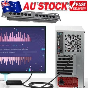 12 Port CAT6 Patch Panel RJ45 Networking Wall Mount Rack Bracket (GL-4013) - Afbeelding 1 van 3