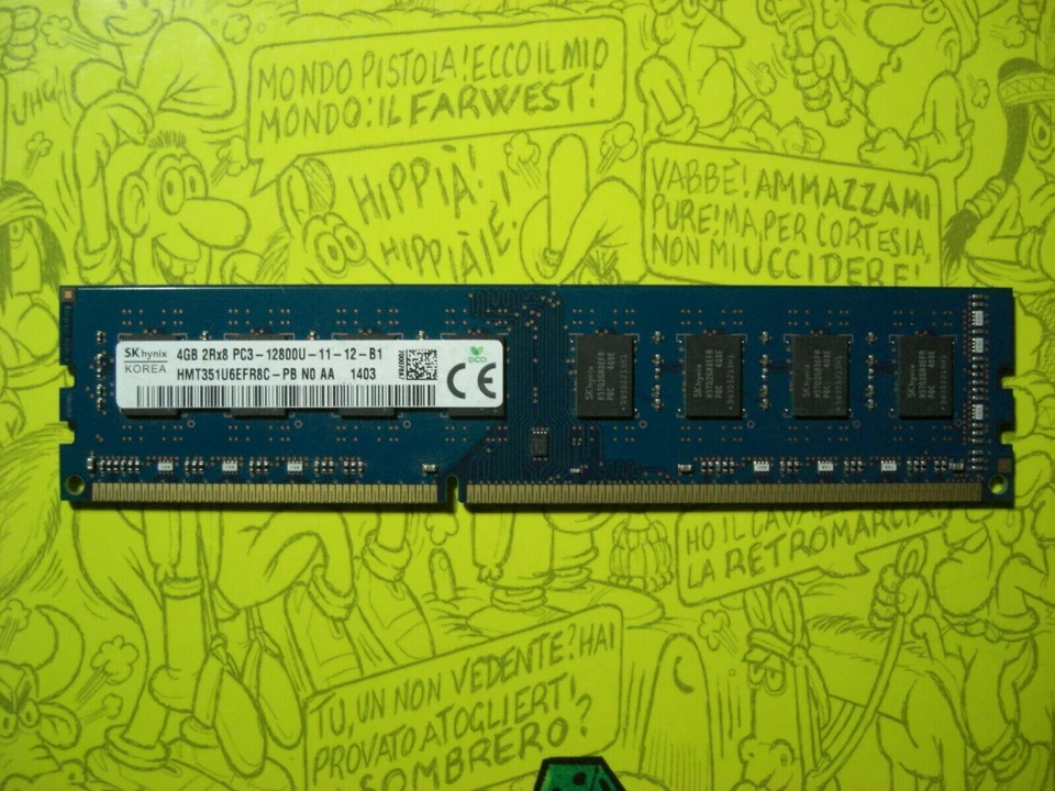 MODULO RAM HYNIX da 4 GB 2Rx8 PC3-12800U 11-12 -B1 DDR3 1403 - Immagine 1 di 1