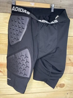 Pantalones Cortos Adidas Negros Compresión Acolchados Fútbol Atléticos Elastizados Para Hombre Grandes Foto 1 de 4