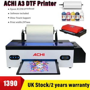 DTF A3 Printer Direct to Film Tshirt Flatbed Heat Transfer EPSON1390 Printer UK - Picture 1 of 10