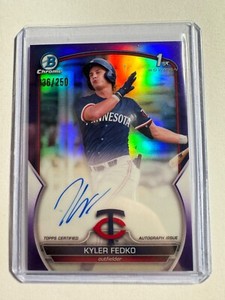 K143,753 - 2023 Bowman Chrome Prospect Auto Purple #CPAKF Kyler Fedko #/250