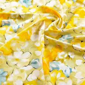 1 meter X 1.4 meter Flower Rayon Fabric Soft Viscose Material For Dress Shirt - Picture 1 of 11