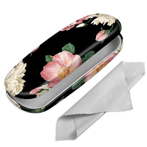 Hard Shell Eyeglasses Case Glasses Cover Eyeglass Holder Box with Cleaning Cloth - Picture 1 of 22