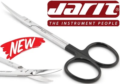 Tijeras de iris dentadas supercortadas JARIT 102-131 lifting facial curvado quirúrgico 4,5" Foto 1 de 4