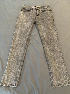 RSQ Jeans London Skinny 32x30 Black Stonewashed Cotton Blend (31x29 fit) - Picture 1 of 10