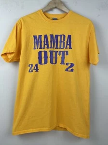 Mamba Out 24 / 2 T Shirt Kobe Bryant Yellow Purple Men’s Size Medium - Picture 1 of 6