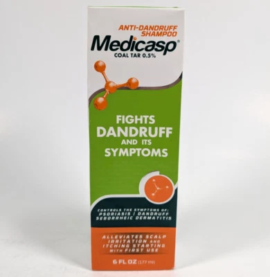 Champú anticaspa Medicasp alquitrán de hulla 6 oz caducidad 06/26 ayuda a la irritación y picazón Foto 1 de 3