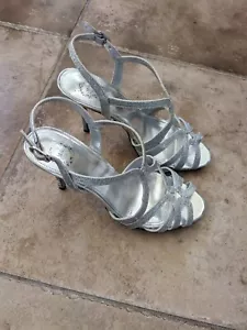 Dream pairs Stiletto Silver Sparkly Heels Womens 10 Party Formal Prom Dance - Picture 1 of 5