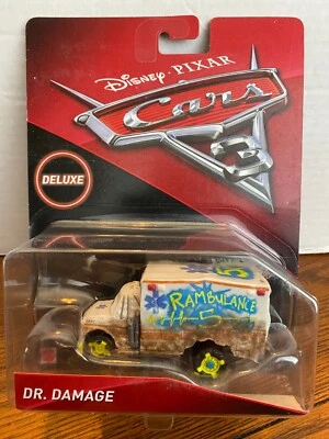 MATTEL DISNEY PIXAR CARS 3 DELUXE DR. DAÑOS AMBULANCIA DEMO DERBY Foto 1 de 2