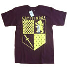 Harry Potter Gryffindor Shield Crest Burgundy/Yellow T Shirt Size Small NWT