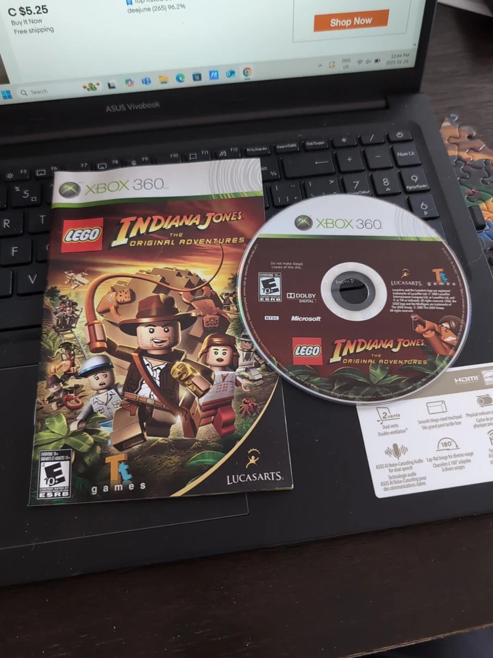 lego indiana jones Xbox 360 ( Just Disk) - Image 1 of 1