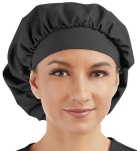 Black Professional Working Wear Cap/Hat with Simple Cool Comfortable Spandex - Picture 1 of 2