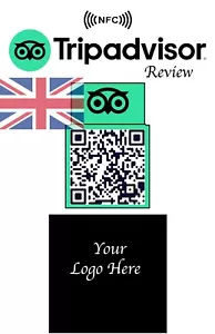 Trip Advisor NFC And QR Code Personalised Review Cards - Picture 1 of 3