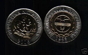 PHILIPPINES 10 PISO KM278 2006 BI METAL UNC MONEY COIN LOT X 100 PCS DEAL - Picture 1 of 1