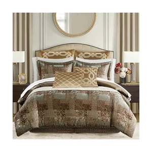 Croscill Galleria 4 Piece Brown Comforter Set Queen/Brown - Picture 1 of 7