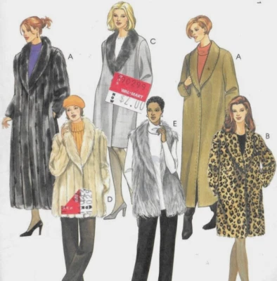 McCall's Pattern - Misses' Lined Coat & Lined Vest (Xsm-Med 4-14) #9634 - UNCUT - Image 1 of 4