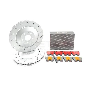 FOR AUDI RSQ3 RS Q3 (2013-2018) CROSS DRILLED WAVEY FRONT BRAKE DISCS PADS 365mm - Picture 1 of 14