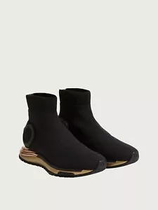Ferragamo Gardena Damensocken-Turnschuhe/schwarz/UVP $ 950/GRÖSSE 6 C/100 % AUTHENTISCH - Bild 1 von 4