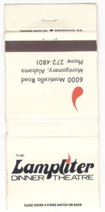 Lampliter Dinner Theatre Montgomery Alabama Matchbook Cover - Picture 1 of 3