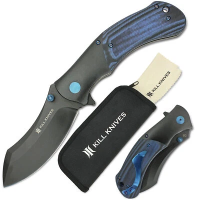 Navaja de bolsillo de excelente calidad con hoja de acero D2 de apertura asistida con rodamiento de bolas Foto 1 de 4