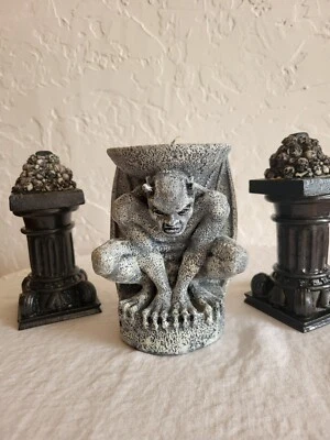 Gargoyl Candle With Pillars - Image 1 of 4
