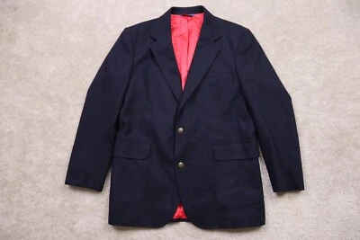 Blazer Pendleton Para Hombre 42 Largo Lana Azul Marino Dos Botones EE. UU. Foto 1 de 4