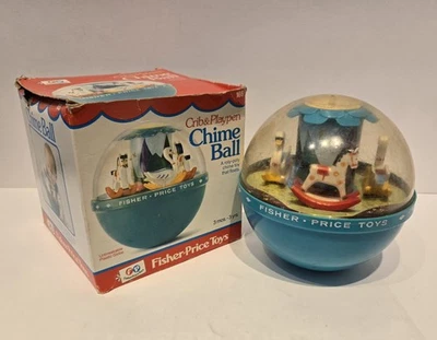 Vintage 1973 Fisher Price Chime Ball #165 Musical Toy w/ Original Box Roly-Poly - Image 1 of 4