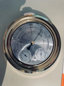 Barigo Wetterstation Goldfarben Rund 21 cm Sehr Edel und Selten - Bild 1 von 3